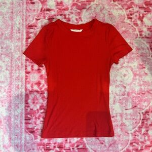 H&M Vibrant Red Short Sleeve Tee